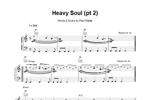 Heavy Soul (Pt2) (Piano, Vocal & Guitar Chords) von Paul Weller