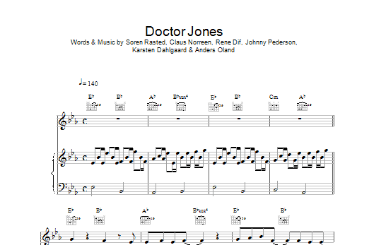 Dr Jones (Piano, Vocal & Guitar Chords) von Aqua
