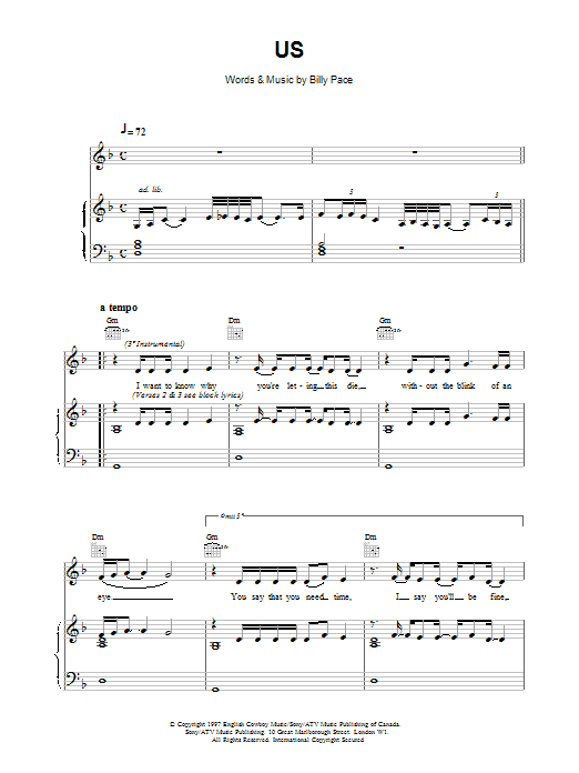 Us (Piano, Vocal & Guitar Chords) von Celine Dion