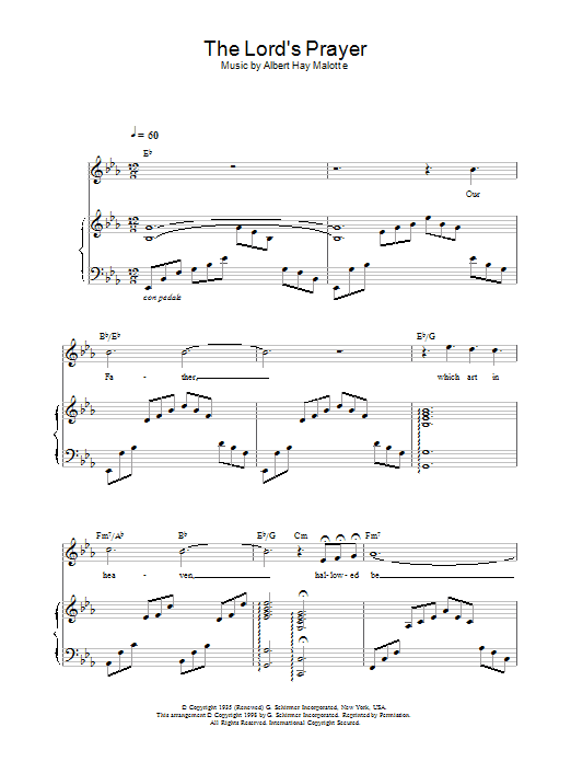 The Lord's Prayer (Piano, Vocal & Guitar Chords) von Charlotte Church