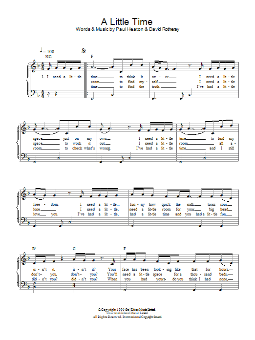 A Little Time (Piano Solo) von The Beautiful South