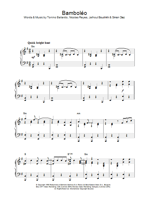 Bambolo (Piano Solo) von The Gypsy Kings