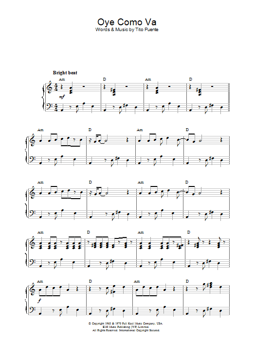 Oye Como Va (Piano Solo) von Tito Puente