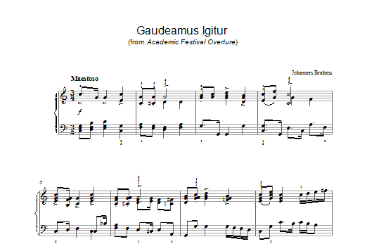 Gaudeamus Igitur (from Academic Festival Overture) () von Johannes Brahms