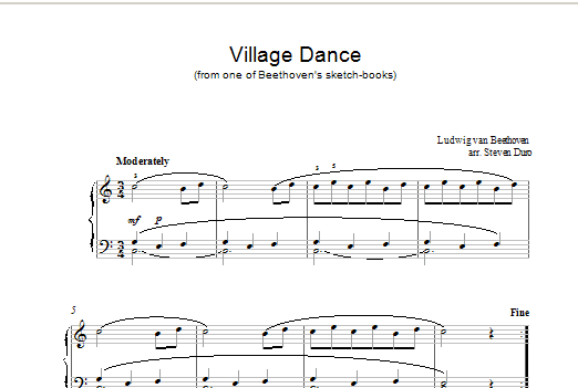Village Dance (Piano Solo) von Ludwig van Beethoven