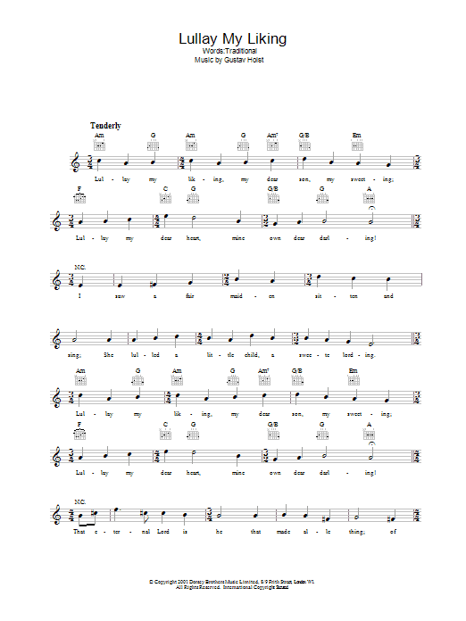 Lullay My Liking (Lead Sheet / Fake Book) von Traditional