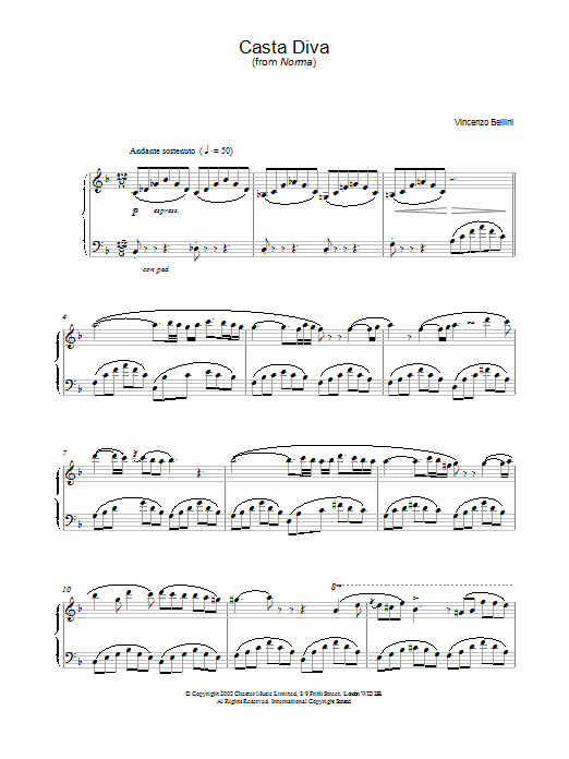 Casta Diva (Piano Solo) von Vincenzo Bellini