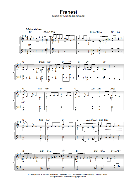 Frenesi (Piano Solo) von Alberto Dominguez