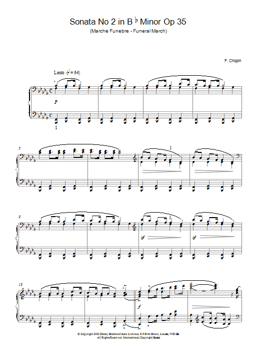 Sonata No. 2 In Bb Minor, Op. 35 (Funeral March) (Piano Solo) von Frederic Chopin