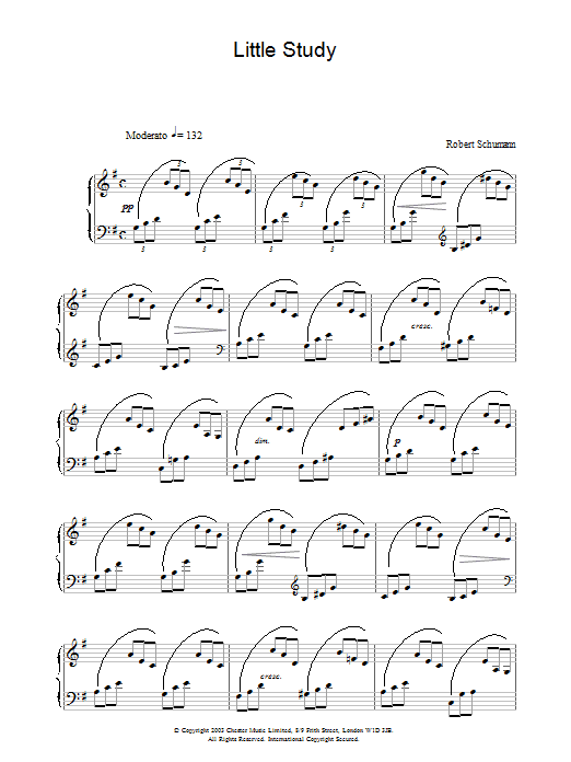 Little Study (Piano Solo) von Robert Schumann