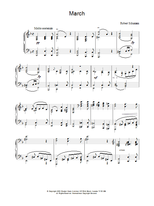March (Piano Solo) von Robert Schumann