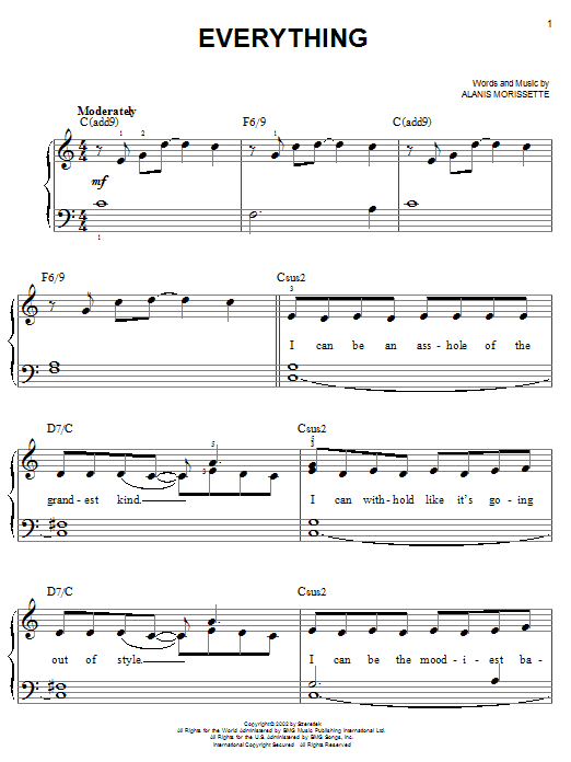 Everything (Easy Piano) von Alanis Morissette