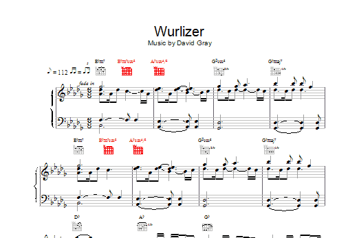Wurlizer (Piano, Vocal & Guitar Chords) von David Gray