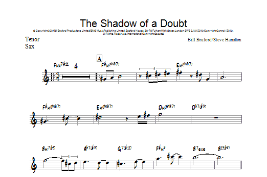 The Shadow Of A Doubt (Tenor Sax Solo) von Bill Bruford