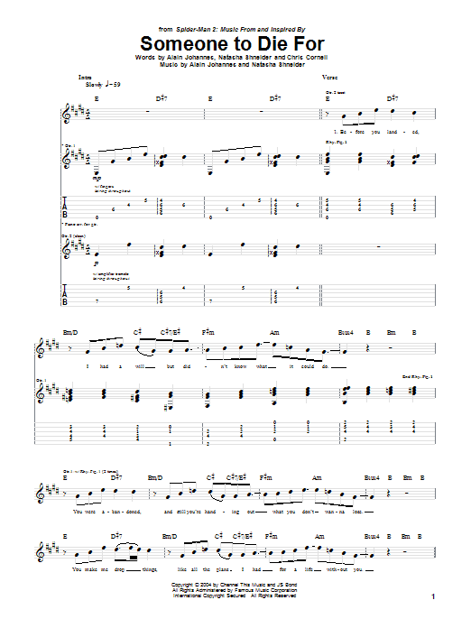 Someone To Die For (Guitar Tab) von Jimmy Gnecco featuring Brian May