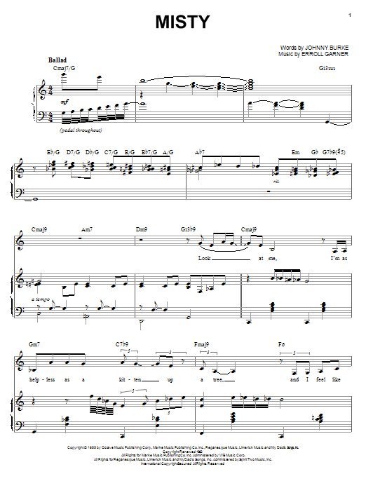 Misty (Piano & Vocal) von Sarah Vaughan