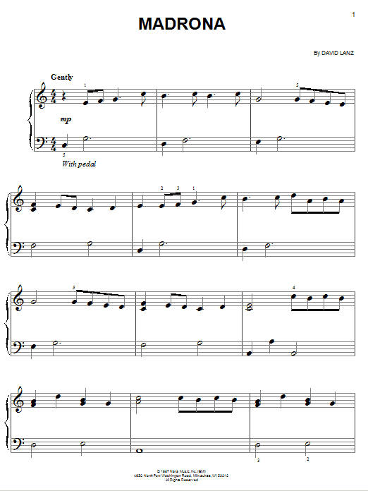 Madrona (Easy Piano) von David Lanz
