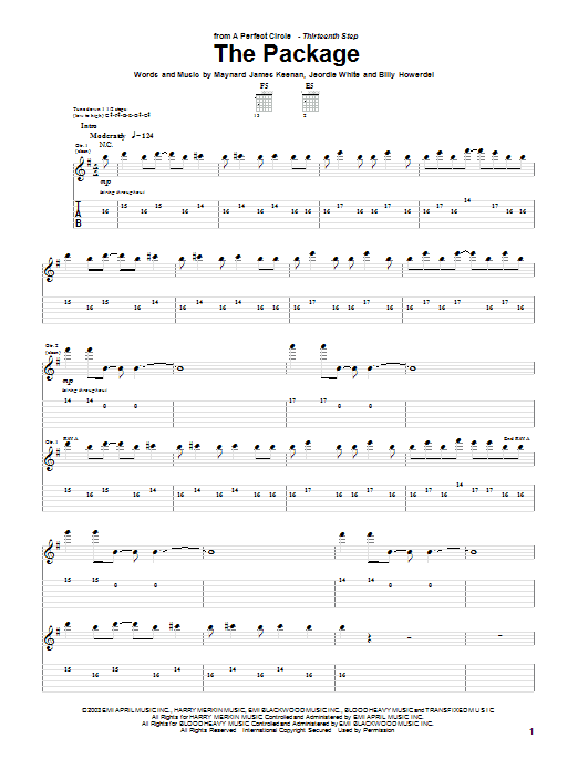 The Package (Guitar Tab) von A Perfect Circle