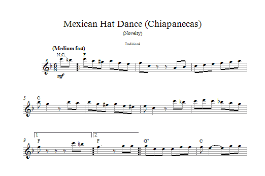 Mexican Hat Dance (Lead Sheet / Fake Book) von Traditional