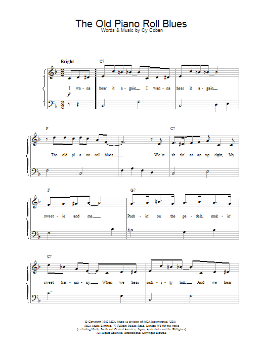 The Old Piano Roll Blues (Piano Solo) von Cy Coben