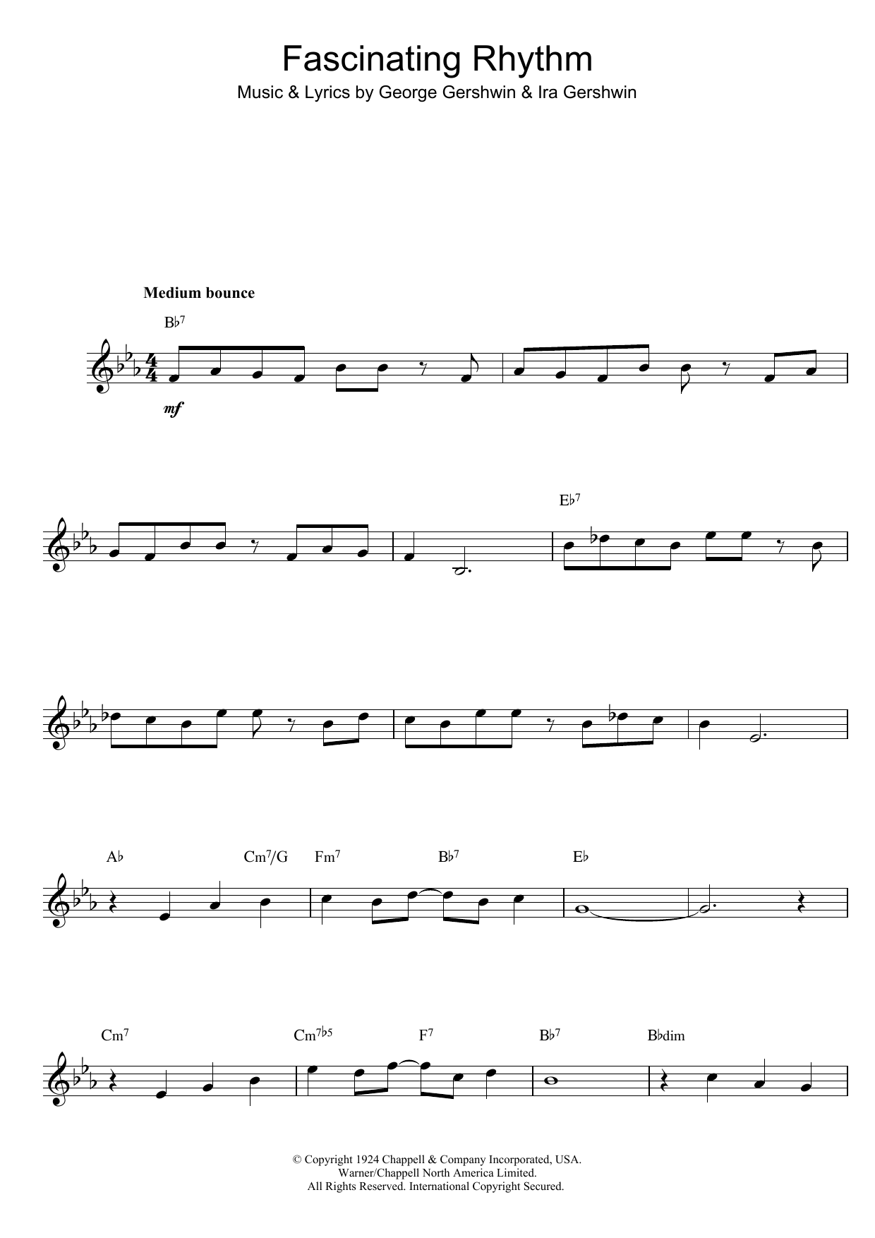 Fascinating Rhythm (Lead Sheet / Fake Book) von George Gershwin
