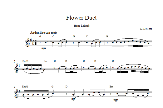 Flower Duet (Lead Sheet / Fake Book) von Leo Delibes