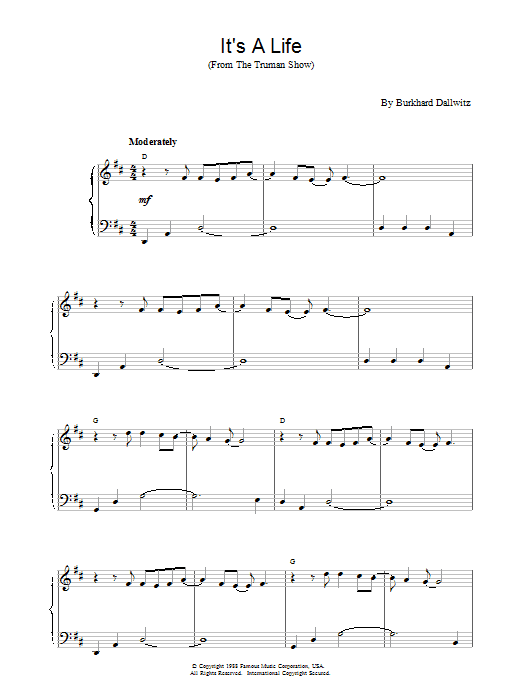 It's a Life (Piano Solo) von Burkhard Dallwitz