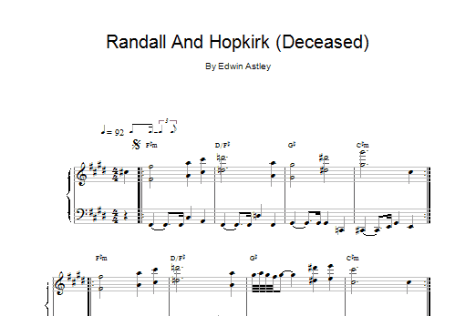 Randall And Hopkirk (Deceased) (Piano Solo) von Edwin Astley