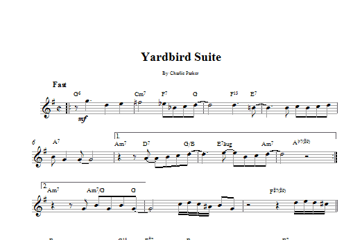 Yardbird Suite (Lead Sheet / Fake Book) von Charlie Parker