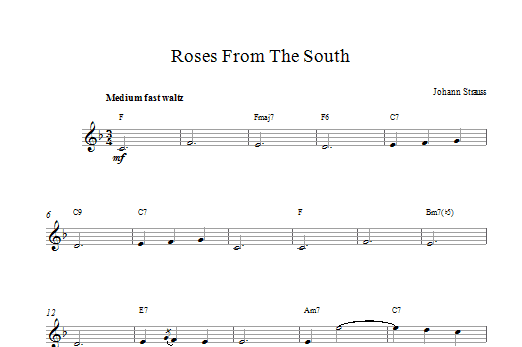 Roses From The South (Lead Sheet / Fake Book) von Johann Strauss
