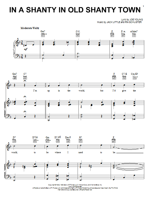 In A Shanty In Old Shanty Town (Piano, Vocal & Guitar Chords (Right-Hand Melody)) von Doris Day