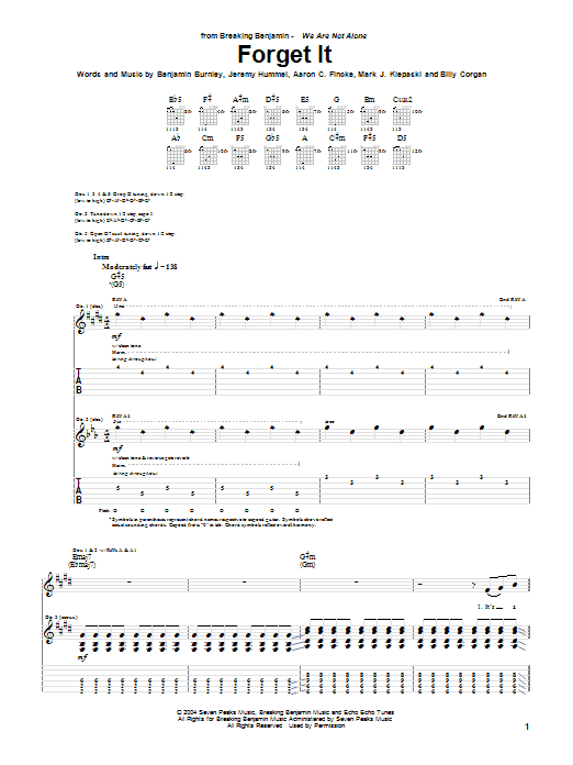 Forget It (Guitar Tab) von Breaking Benjamin