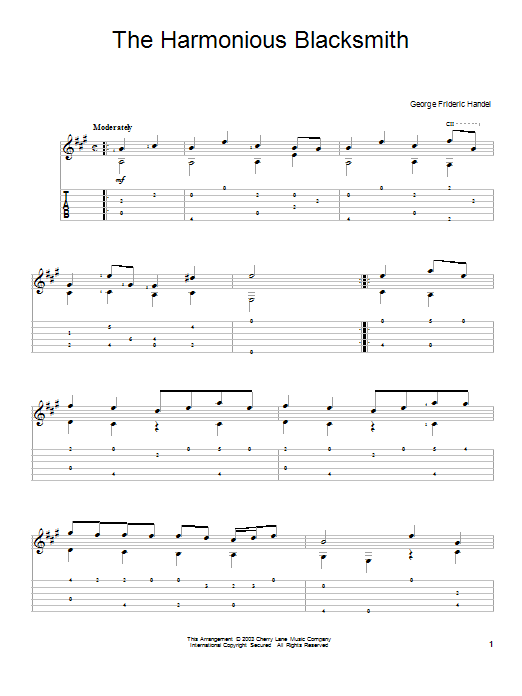 The Harmonious Blacksmith (Solo Guitar) von George Frideric Handel