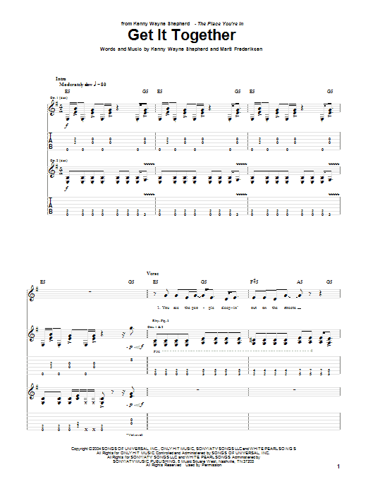 Get It Together (Guitar Tab) von Kenny Wayne Shepherd