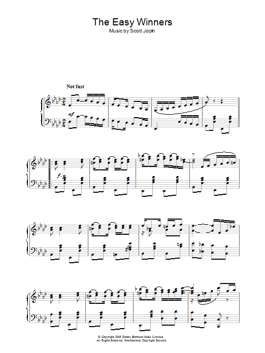 Easy Winners (Piano Solo) von Scott Joplin