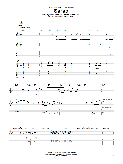 Sarao (Guitar Tab) von Chuck Loeb