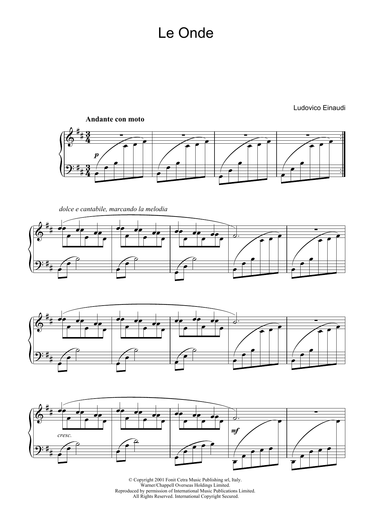 Le Onde (Piano Solo) von Ludovico Einaudi