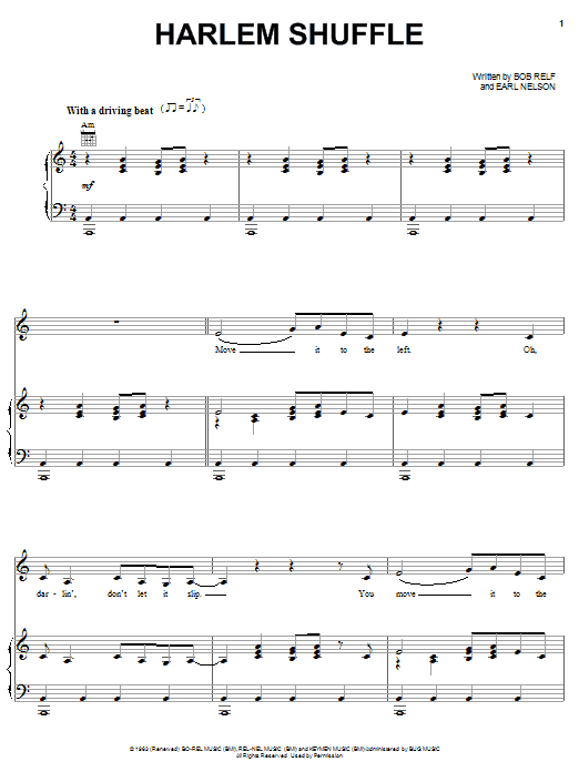 The Harlem Shuffle (Piano, Vocal & Guitar Chords (Right-Hand Melody)) von Bob & Earl