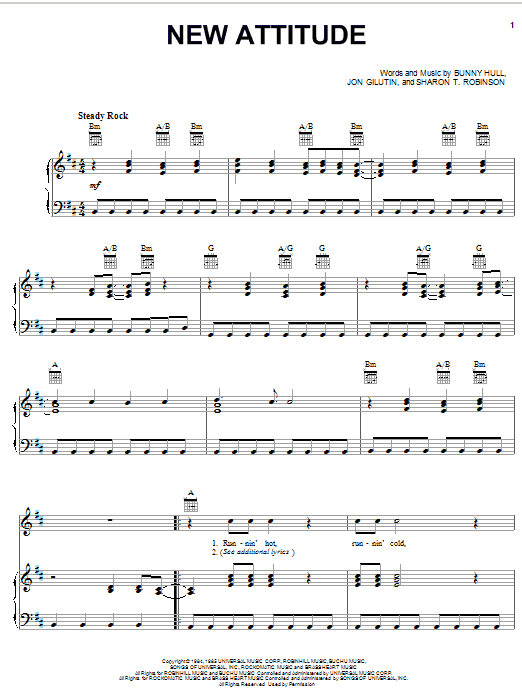New Attitude (Piano, Vocal & Guitar Chords (Right-Hand Melody)) von Patti LaBelle