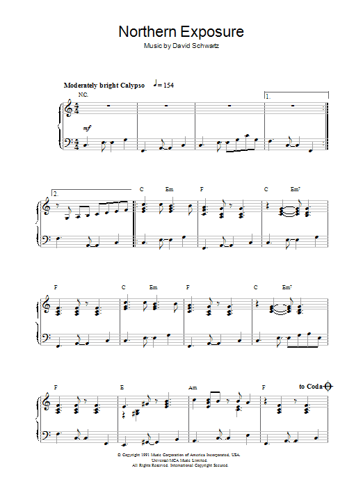 Northern Exposure (Piano Solo) von David Schwartz