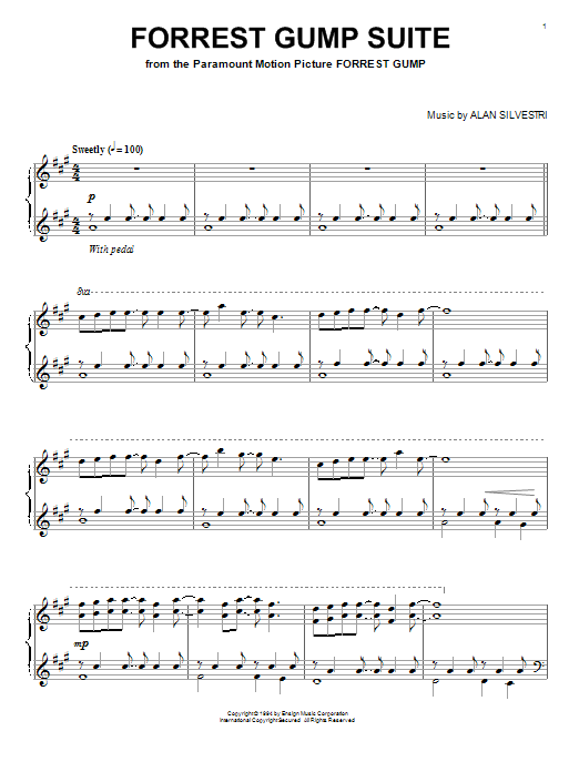 Forrest Gump Suite (Piano Solo) von Alan Silvestri