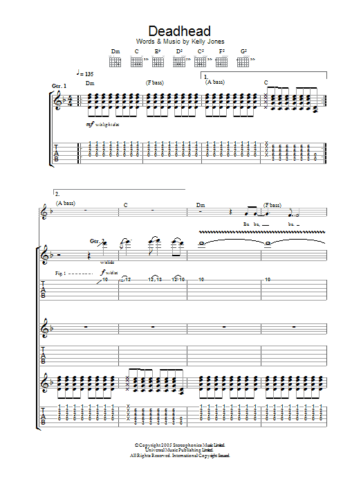 Deadhead (Guitar Tab) von Stereophonics