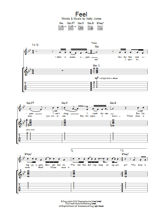 Feel (Guitar Tab) von Stereophonics