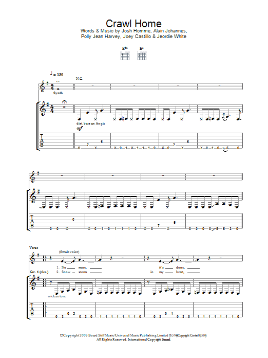 Crawl Home (Guitar Tab) von Desert Sessions