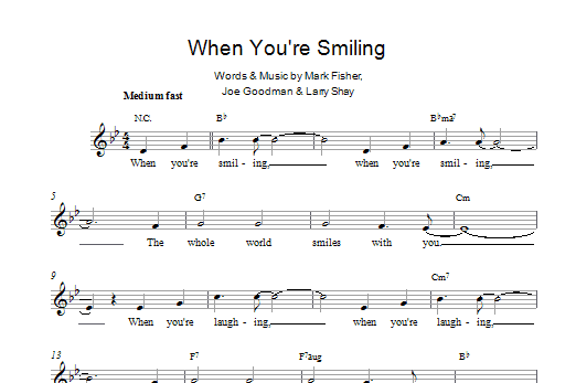 When You're Smiling (The Whole World Smiles With You) (Lead Sheet / Fake Book) von Louis Armstrong