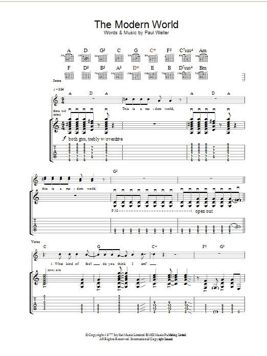 The Modern World (Guitar Tab) von The Jam