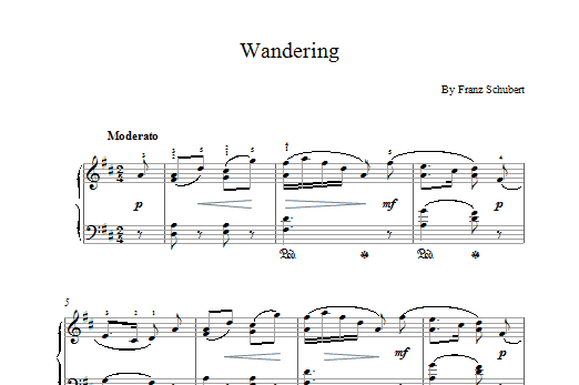 Wandering (Piano Solo) von Franz Schubert