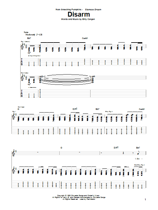 Disarm (Guitar Tab) von The Smashing Pumpkins