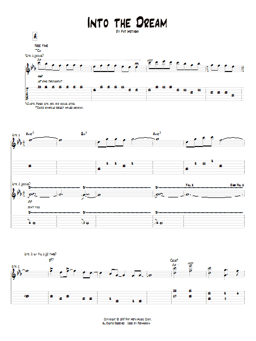 Into The Dream (Guitar Tab) von Pat Metheny