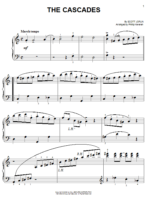 The Cascades (arr. Phillip Keveren) (Easy Piano) von Scott Joplin